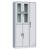 钢制更衣柜 LB-W-036玻璃五门更衣柜 带锁铁皮工衣柜